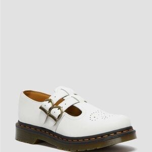 Dr. Martens 8065 White Mary Jane Leather Shoes